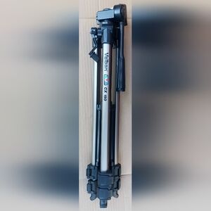 Velbon CX150 Aluminum Tripod Geared Center Column 3 Way Panhead Vintage Like New